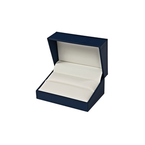 蓝色珠宝盒的专业工厂戒指手镯盒项链盒带自定义徽标