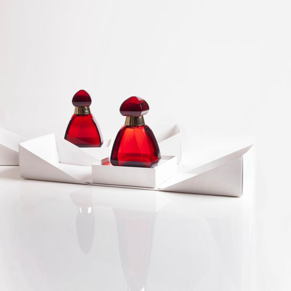 新设计白色独特的双门两侧开口香水包装盒礼品盒，插入，定制打印