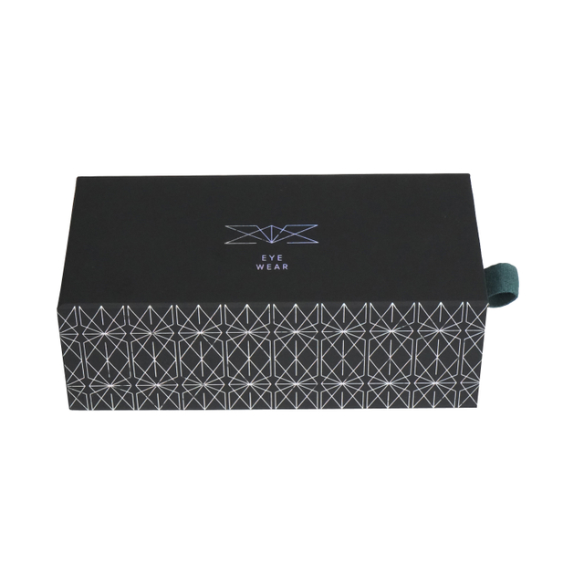 黑色滑动抽屉盒抽屉样式刚性盒笔包装盒